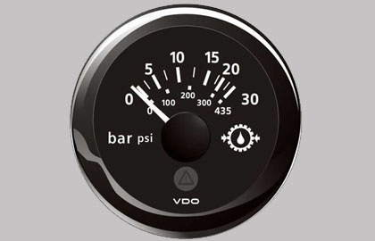 Marine Gear Oil Pressure Gauge 30Bar